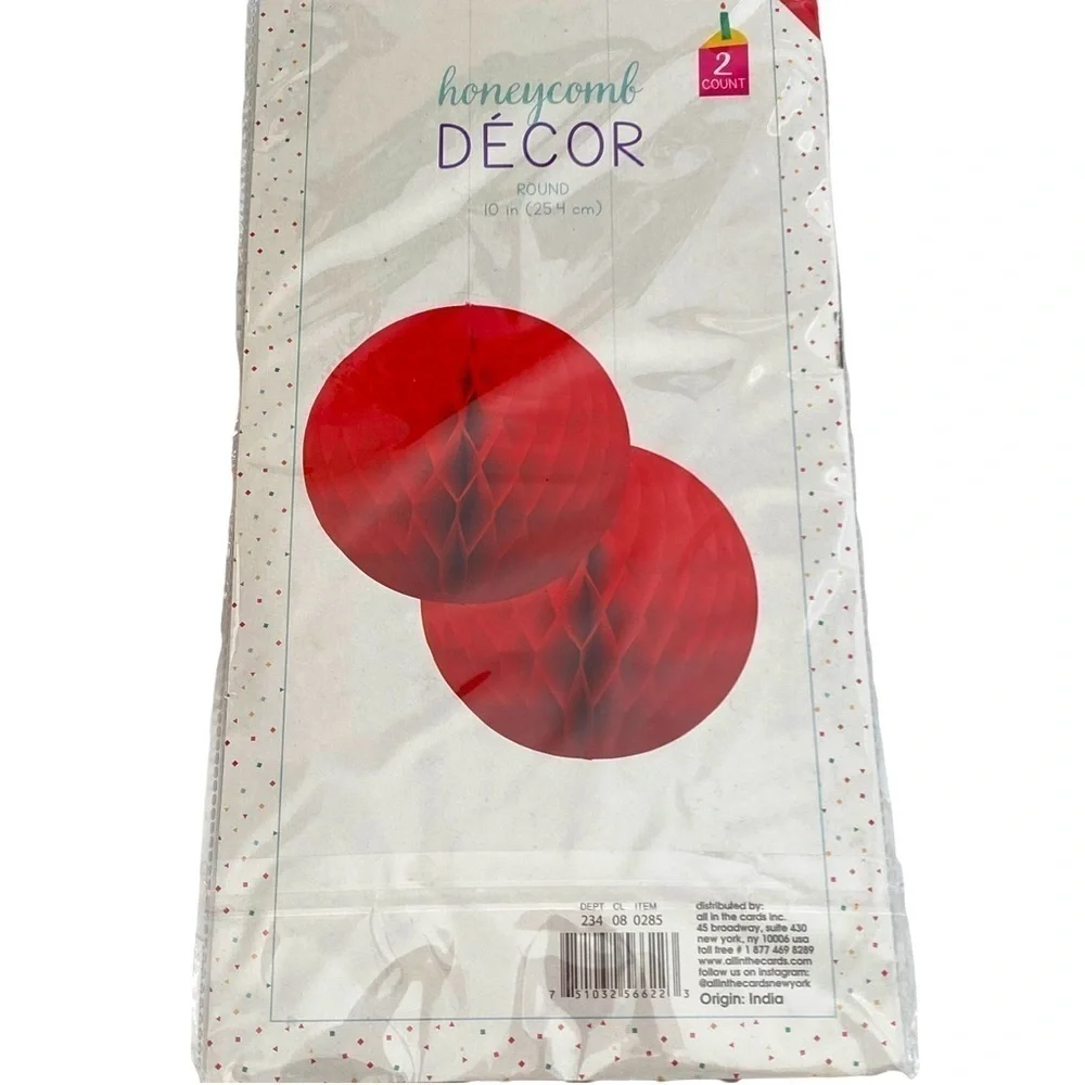 Target 2 Red Honeycomb Decor Round 10” Party Celebration